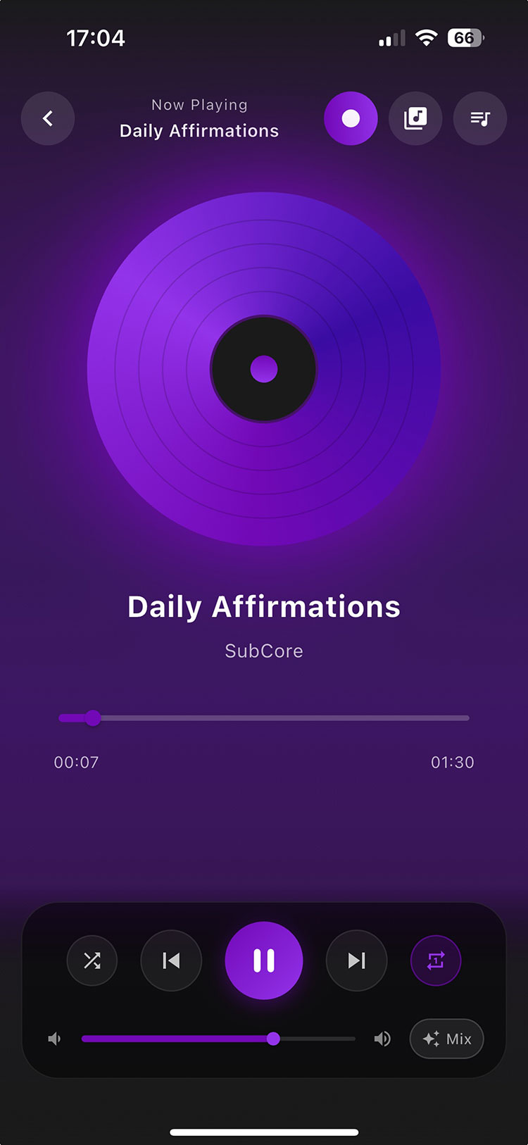 SubCore App Interface